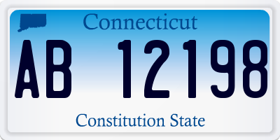 CT license plate AB12198