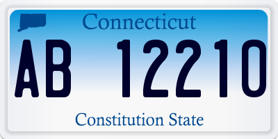 CT license plate AB12210