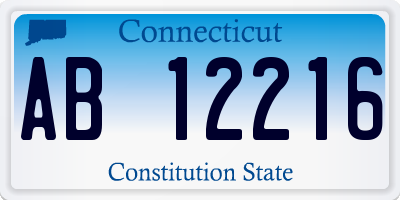 CT license plate AB12216