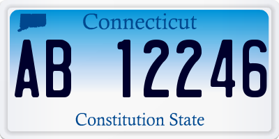 CT license plate AB12246