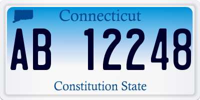 CT license plate AB12248