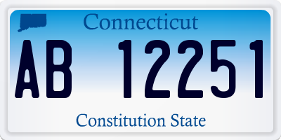 CT license plate AB12251