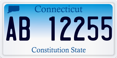 CT license plate AB12255