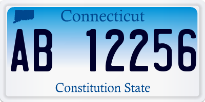 CT license plate AB12256