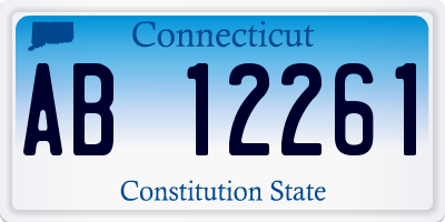 CT license plate AB12261