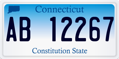 CT license plate AB12267