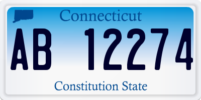 CT license plate AB12274