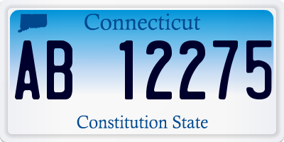 CT license plate AB12275