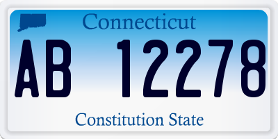 CT license plate AB12278