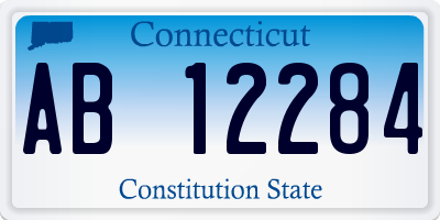 CT license plate AB12284