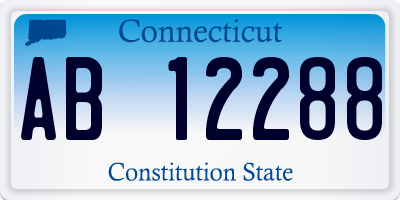CT license plate AB12288