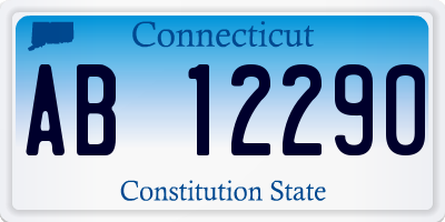CT license plate AB12290