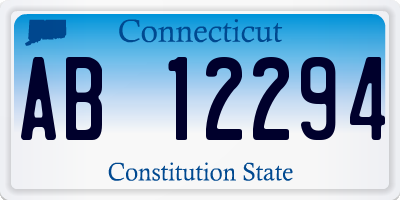 CT license plate AB12294