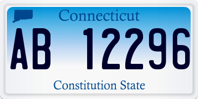CT license plate AB12296