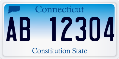CT license plate AB12304