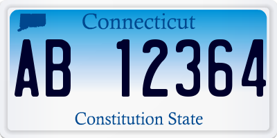 CT license plate AB12364