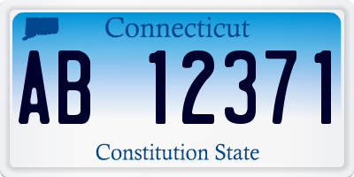 CT license plate AB12371