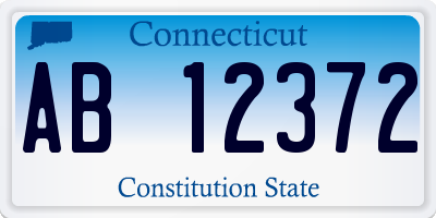 CT license plate AB12372