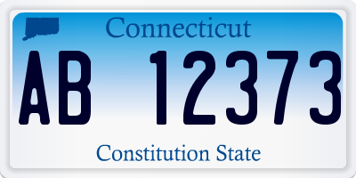 CT license plate AB12373