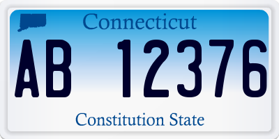 CT license plate AB12376