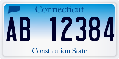 CT license plate AB12384