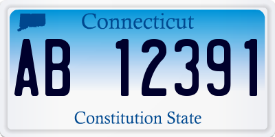 CT license plate AB12391