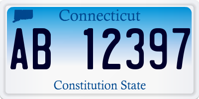 CT license plate AB12397