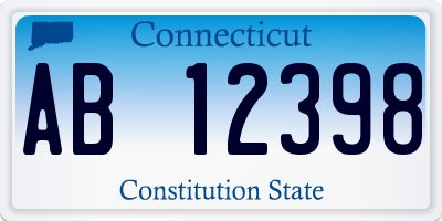 CT license plate AB12398