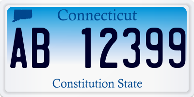 CT license plate AB12399