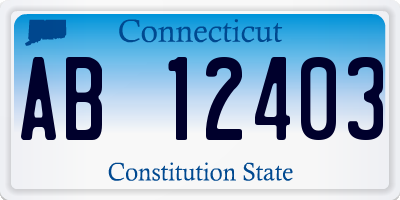 CT license plate AB12403