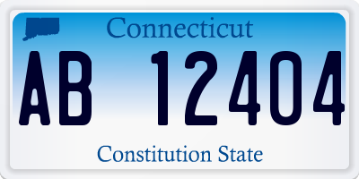 CT license plate AB12404