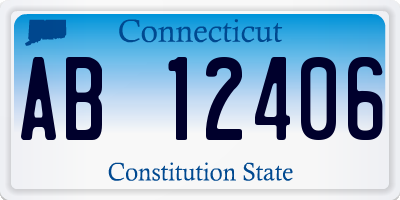 CT license plate AB12406