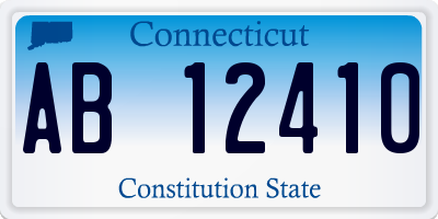 CT license plate AB12410