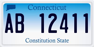 CT license plate AB12411