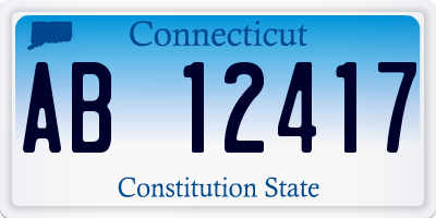 CT license plate AB12417
