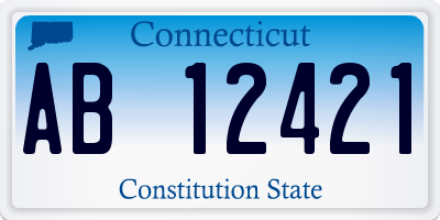 CT license plate AB12421