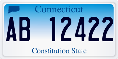 CT license plate AB12422