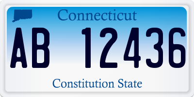 CT license plate AB12436