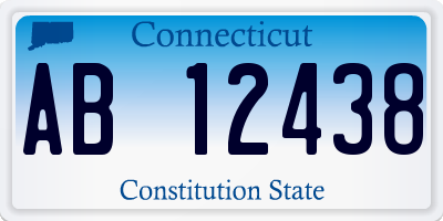 CT license plate AB12438
