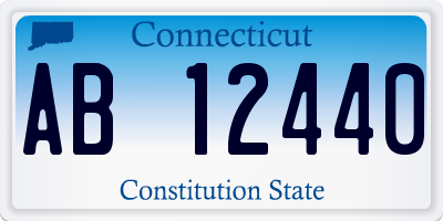 CT license plate AB12440