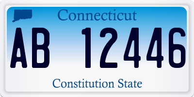 CT license plate AB12446