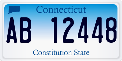 CT license plate AB12448