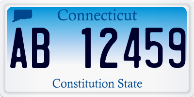 CT license plate AB12459