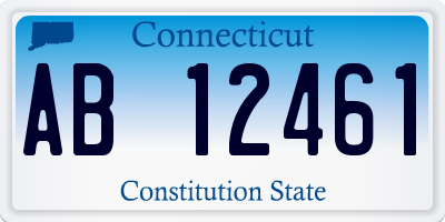 CT license plate AB12461