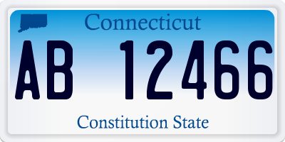 CT license plate AB12466