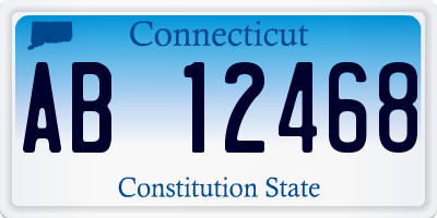 CT license plate AB12468