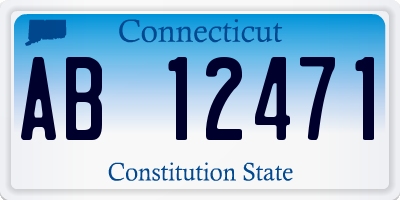 CT license plate AB12471