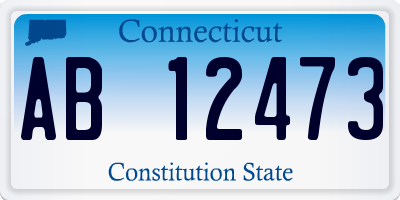 CT license plate AB12473