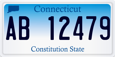 CT license plate AB12479