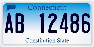 CT license plate AB12486